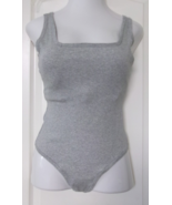 Gap Body cotton rib thong logo bodysuit Size Large Gray - €12,93 EUR