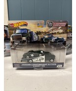Hot Wheels Premium Jaguar Lightweight E-Type Carry On Team Transport #14 - $20.29 CAD