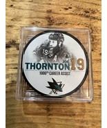 San Jose Sharks Joe Thornton 1000 Career Assist Pick NHL Hockey Puck W/ ... - $1,066.02 MXN