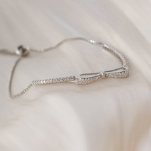 Full Diamond Bow Bracelet Ins Niche Design High Sense of Exquisite Bracelet  Cha - £12.93 GBP
