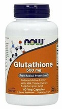 NEW Now Foods Glutathione W/ Milk Thistle Extract &amp; Alpha Lipoic 500mg 6... - $34.12