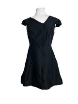 Halston Heritage Womens Dress Size 2 Basic Black Silk Blend Fit Flare Ca... - $59.40