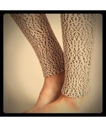 Mischa Barton ~ Ivory &amp; Black Crackle Leggings ~ Size Small ~ Polyester ... - $35.80 CAD
