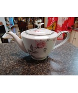 Vintage Noritake Fine China Rosemarie 6044 Teapot Tea Pot Japan Pink Gra... - $1,863.34 MXN