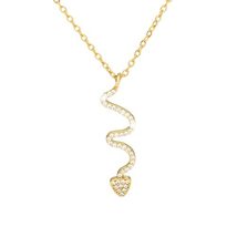 Zirconia Snake Necklace For Women Men Crystal Cute Gold Chain Necklaces ... - £19.66 GBP