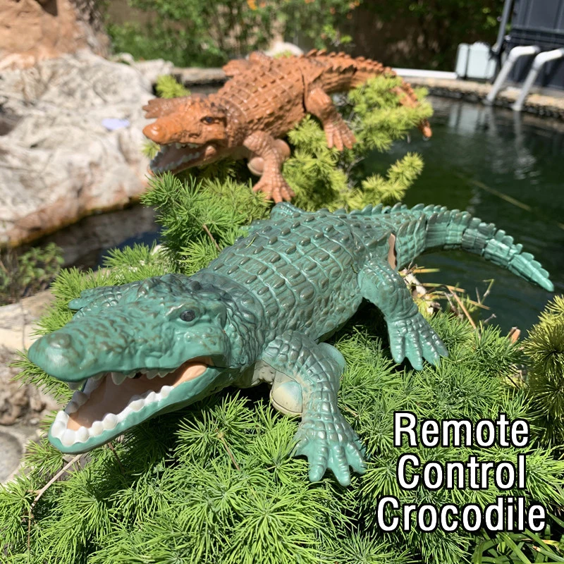 Realistic RC Crocodile for Pool Lake Toys for Kids Waterproof Remote Con... - £33.00 GBP