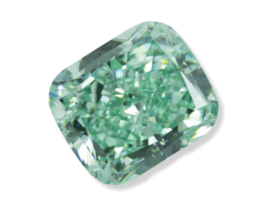 Green Diamond - 0.71ct Natural Loose Fancy Blue green Color GIA SI1 Cushion - £35,753.55 GBP