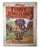 1909 Kellogg&#39;s Funny Jungleland Moving Pictures Kids Book w/ Flip Page S... - $22.00