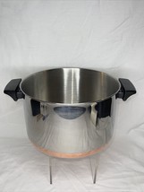 Revere Ware 1801 Stainless Steal Copper Clad 6Qt. 5.7L StockPot Indonesia-No Lid - £24.61 GBP