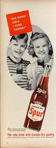 Vintage 1943 Canada Dry Spur Boy And Girl Drinking Cola Print Ad Adverti... - $6.49
