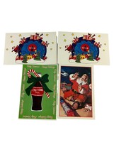 Vintage 90s Unused Coca Cola Postcards Lot of 4 Christmas Santa Claus Ca... - £9.34 GBP