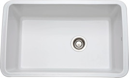 Rohl Allia 6307-00 32&quot; Single Bowl Undermount Fireclay Kitchen Sink White - £557.54 GBP