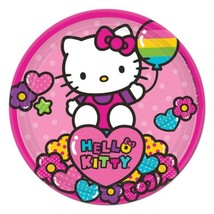 Hello Kitty Rainbow Dessert Plates Birthday Party Supplies 8 per Package New - £3.36 GBP