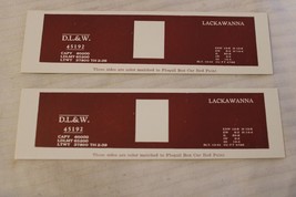 HO Scale Vintage Set of Box Car Side Panels, DL&amp;W Lackawanna, Tuscan Red #45192 - $10.69