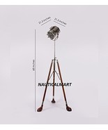 Search Light With Wooden Base Tripod Floor Lamp By Nauticalmart - €168,39 EUR