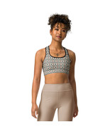Retro Blooming Mosaic Sports Bra – Stylish &amp; Supportive Activewear by RFW - $47.99+