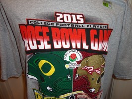 Gray 2015 Rose Bowl Oregon Ducks NCAA Football Helmets T-shirt  Sz 2XL S... - $19.75