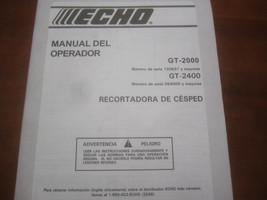 ECHO GT2000 GT 2400 Manual Operator&#39;s Manual - $14.99