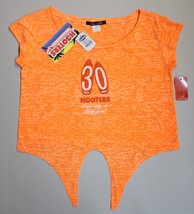 Hooters Women Large (L) Orange Tie Up Top Shirt Celebrating For 30 Years - £7.98 GBP