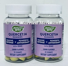 2x Nature&#39;s Way Quercetin Gummies Immune Defense Antioxidant 30 ea 1/202... - £14.29 GBP