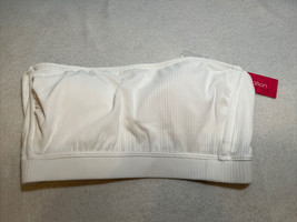 Junior&#39; Ribbed Longline Tube Bandeau Bikini Top - Xhilaration : White - Size XS - £2.72 GBP