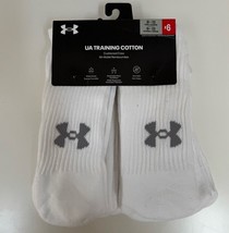 Under Armour White Crew Training Socks 8-12 men&#39;s shoes 9-12 women&#39;s - £16.78 GBP