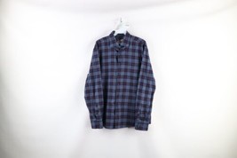 Johnnie O Mens Size Medium Hanging Out Flannel Collared Button Shirt Blue Plaid - £30.93 GBP