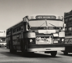 Bus Chicago Transit Authority CTA #8106 Route 49 Western B&amp;W Photo Gilbey&#39;s Gin - £7.09 GBP