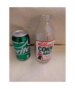 1985 Kellogg&#39;s Corn Flakes Glass Milk Bottle Advertisement - €18,18 EUR