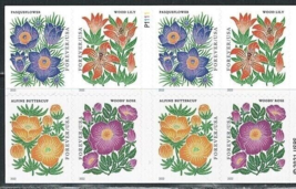 Mint Us Mountain Flora &amp; Flag  Booklets Panes Of 20- Each - $30.00