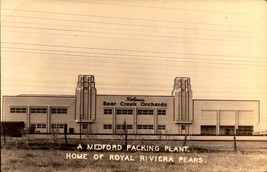 `rare Rppc -POSTCARD-A Medford Packing PLANT-HOME Of Royal Riviera Pears BK40 - £17.52 GBP