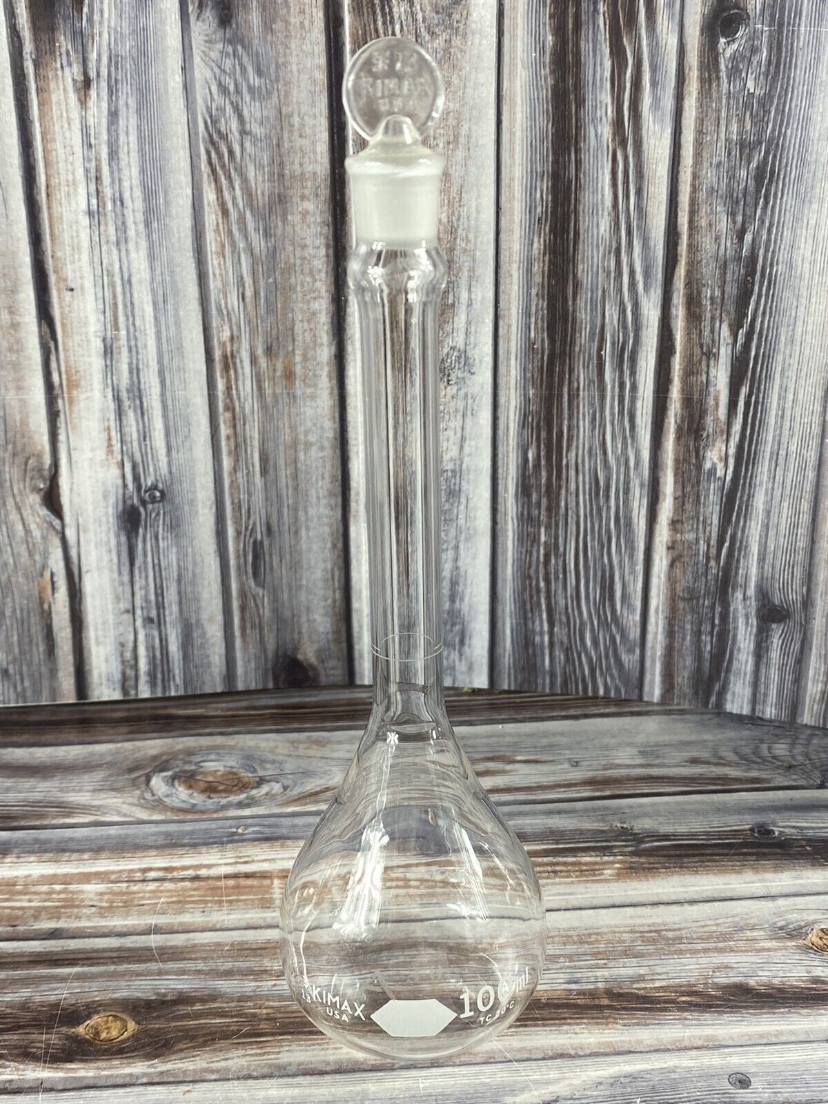 Kimax 100 ml Volumetric Flask w/ 13 Glass Pennyhead Stopper - $9.74
