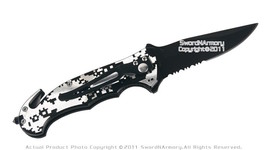 Spring Assisted Opening Knife Rescue Serrated Folder - $9.88