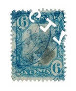 R108 6c U.S. Internal Revenue Blue &amp; Black, Washington, Second Issue, 1871 - $43.99