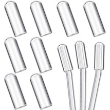 10 Pieces Glass Straw Tips Cover Reusable Drinking Straw Tips Cap Clear ... - £15.93 GBP