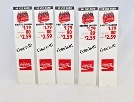 Vintage Lot 5 COCA-COLA &quot;Coke is It!&quot; 8 Bottle 16 oz Carton Advertising Inserts - $10.09