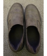 ECCO Leather Slip-On Shoes Brown Casual Comfort - $36.63