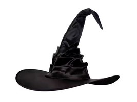 Witch Hat for Women Halloween Costume Accessory Black Cone Wide Brim Cos... - €26,66 EUR
