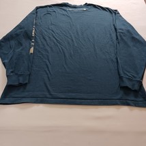 Carhartt Crewneck Men’s Teal Blue Cotton Shirt Long Sleeve Size XL image 2