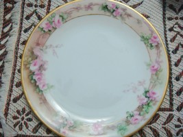 Antique Limoges D &amp; C (Delinnieres &amp; Co.)  France plate roses and garlands - £34.91 GBP