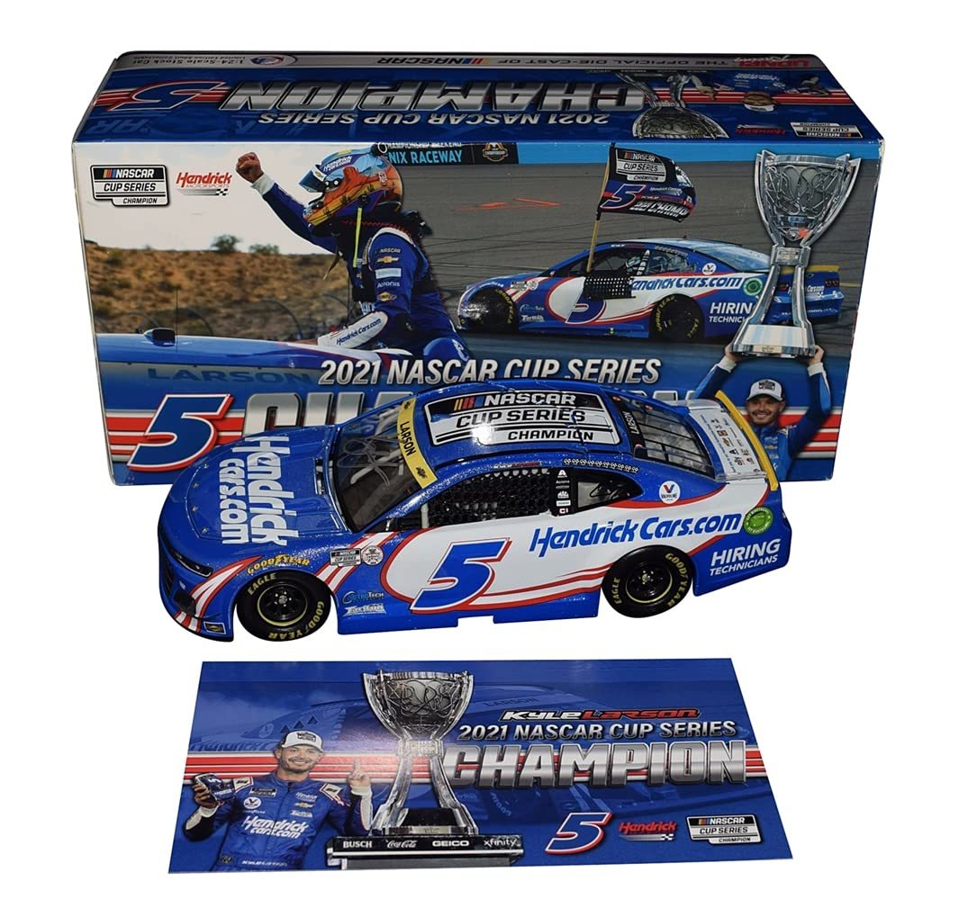 Primary image for AUTOGRAPHED 2021 Kyle Larson #5 Hendrick Motorsports NASCAR CUP SERIES CHAMPION 