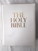 Holy Bible New American Bible Catholic Biblical White Hardcover 1974 Tab... - $36.99