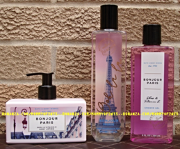 Bonjour Paris Bath and Body Works Fragrance Mist Body Lotion Shower Gel - £60.27 GBP
