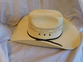 Bangora Straw Cowboy Hat 6 and 3/4 - £15.72 GBP