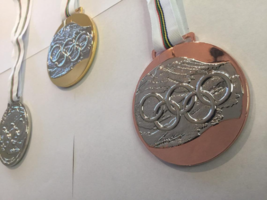 1992 Albertville Olympic Medals Set (Gold/Silver/Bronze) with Ribbons &amp; ... - $89.00