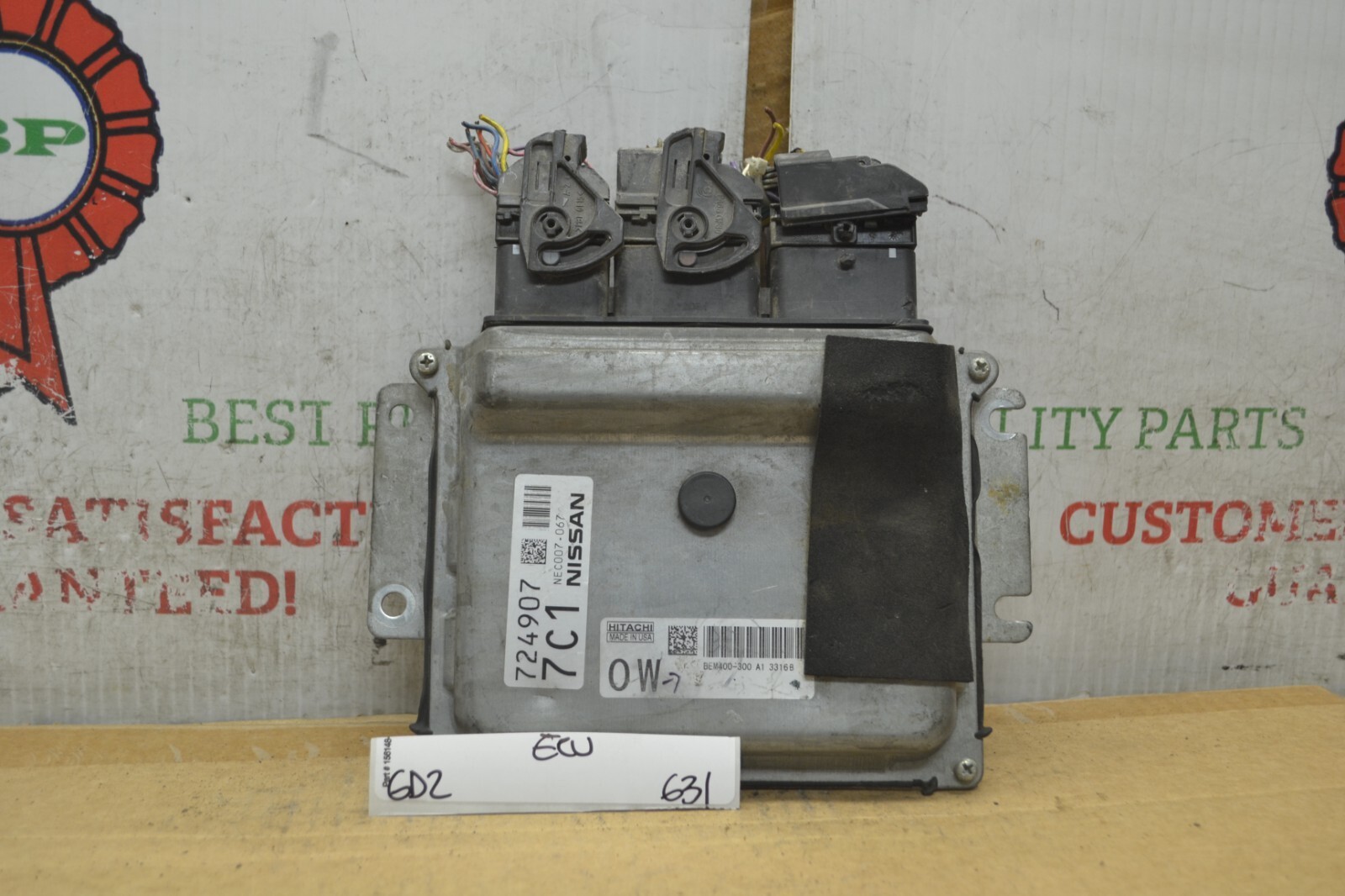 2013-15 Nissan Altima Engine Control Unit ECU BEM400300A1 Module 631-6D2 - $29.10