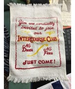old goofy sex towel your invited to join our intercourse club no dues ju... - $29.99