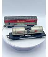 Vintage HO Tin Plate Train Lot Pegasus Chemical Car #753 &amp; Peacemaker #7... - £36.34 GBP