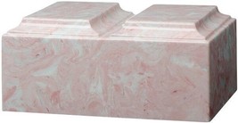 Extra-Large 450 Cubic Inch Pink Tuscany Companion Cultured Marble Cremation Urn - £273.64 GBP