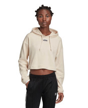 adidas Originals womens R.Y.V. Cropped Hoodie Sweatshirt Linen GD3089 - £31.97 GBP